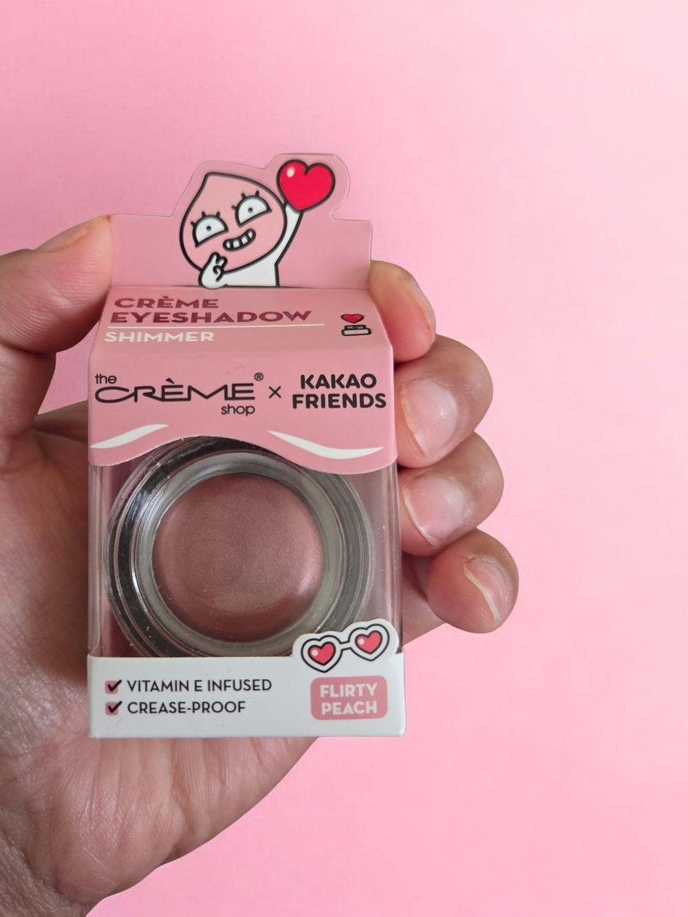 The Crème Shop x Kakao Friends Flirty Peach Shimmer Eyeshadow